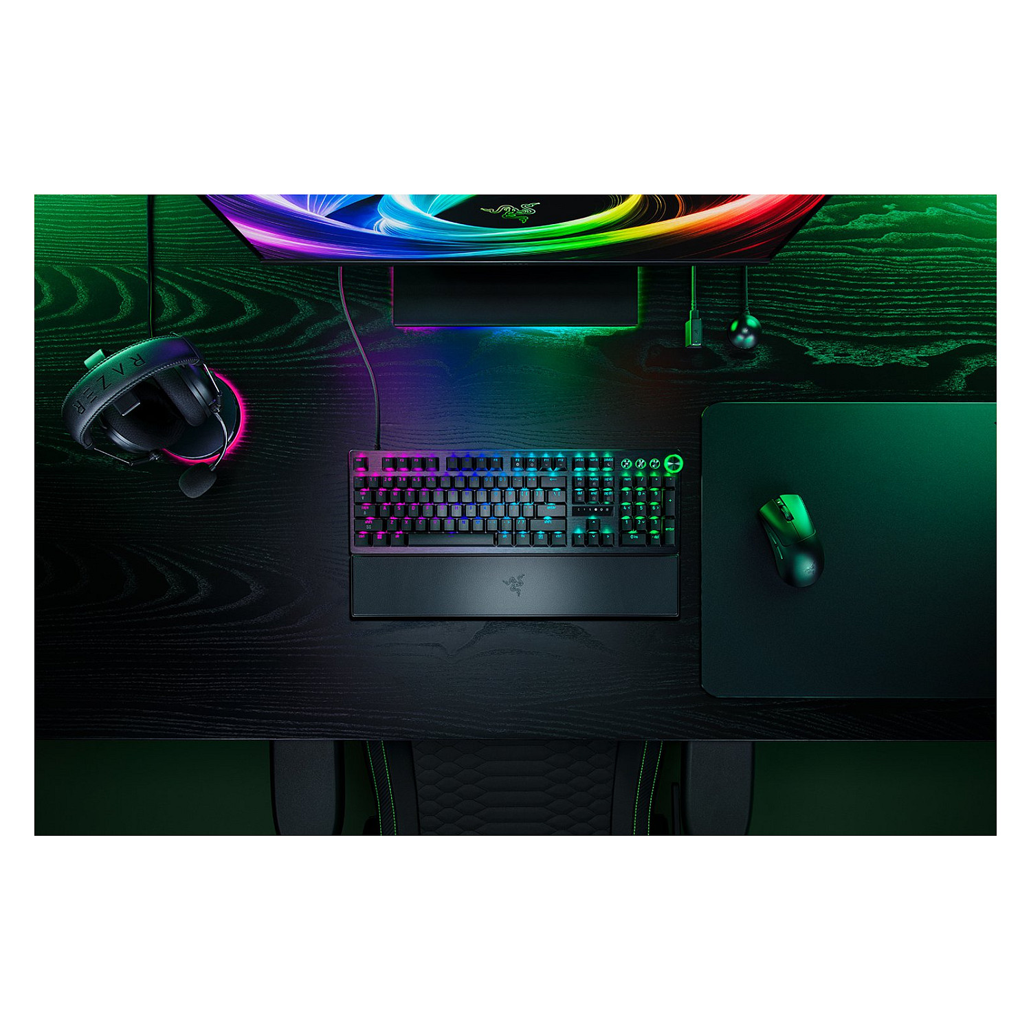 Tastierë Gaming Razer Huntsman V3 Pro 8KHz / Wired / Full-Size / Analog Optical Gen-2 / Rapid Trigger / 8000 Hz / RGB / USB-C – Zezë 4