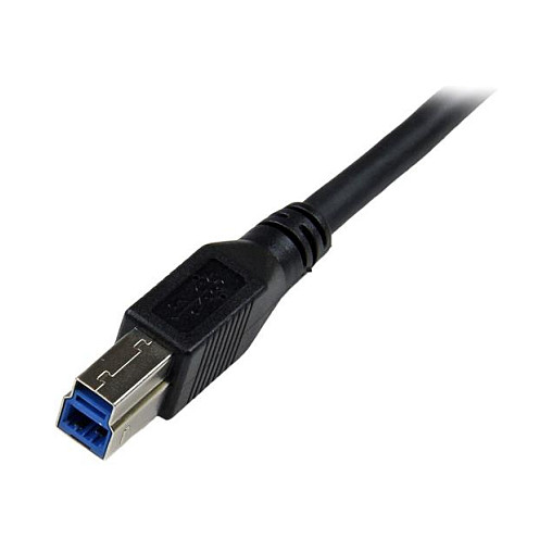 Kabllo USB StarTech.com USB3SAB1MRA, USB 3.0, USB-A Mashkull në USB-B Mashkull, 5Gbps, 1m, 90° - Zezë 4
