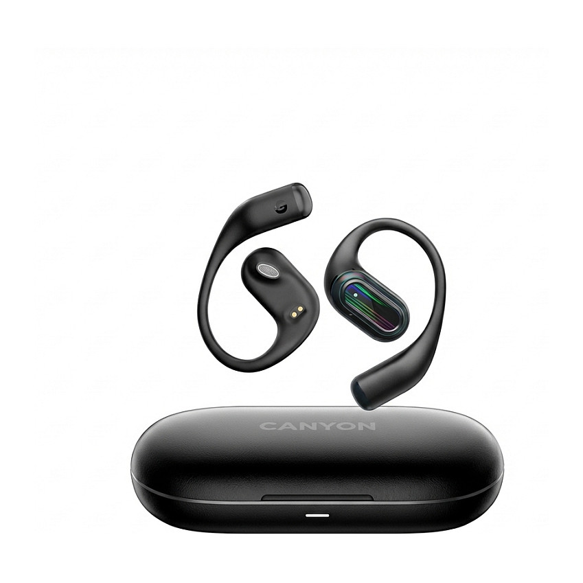 Kufje pa kabllo Canyon OnFlow 12 / Wireless / Bluetooth 5.4 / 4 Mikrofonë ENC / Air Conduction - Zezë