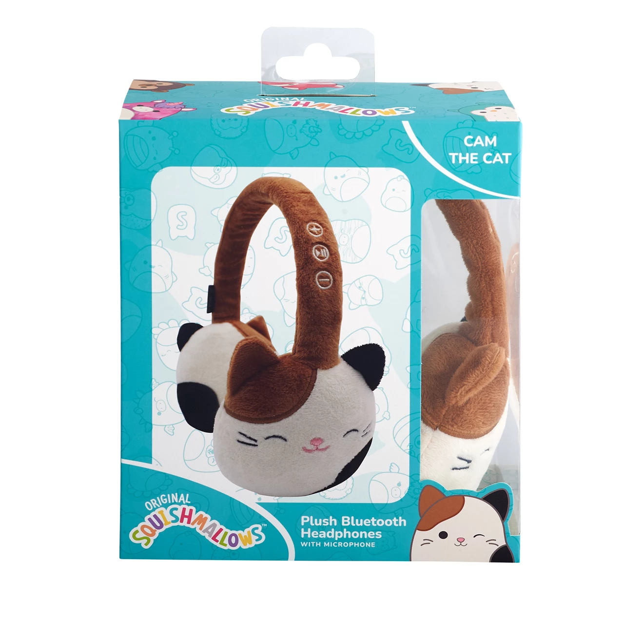 Kufje pa kabllo Lazerbuilt Squishmallows Cam the Cat, On-Ear, Bluetooth 5.0, Mikrofon, USB-C - Kafe 3