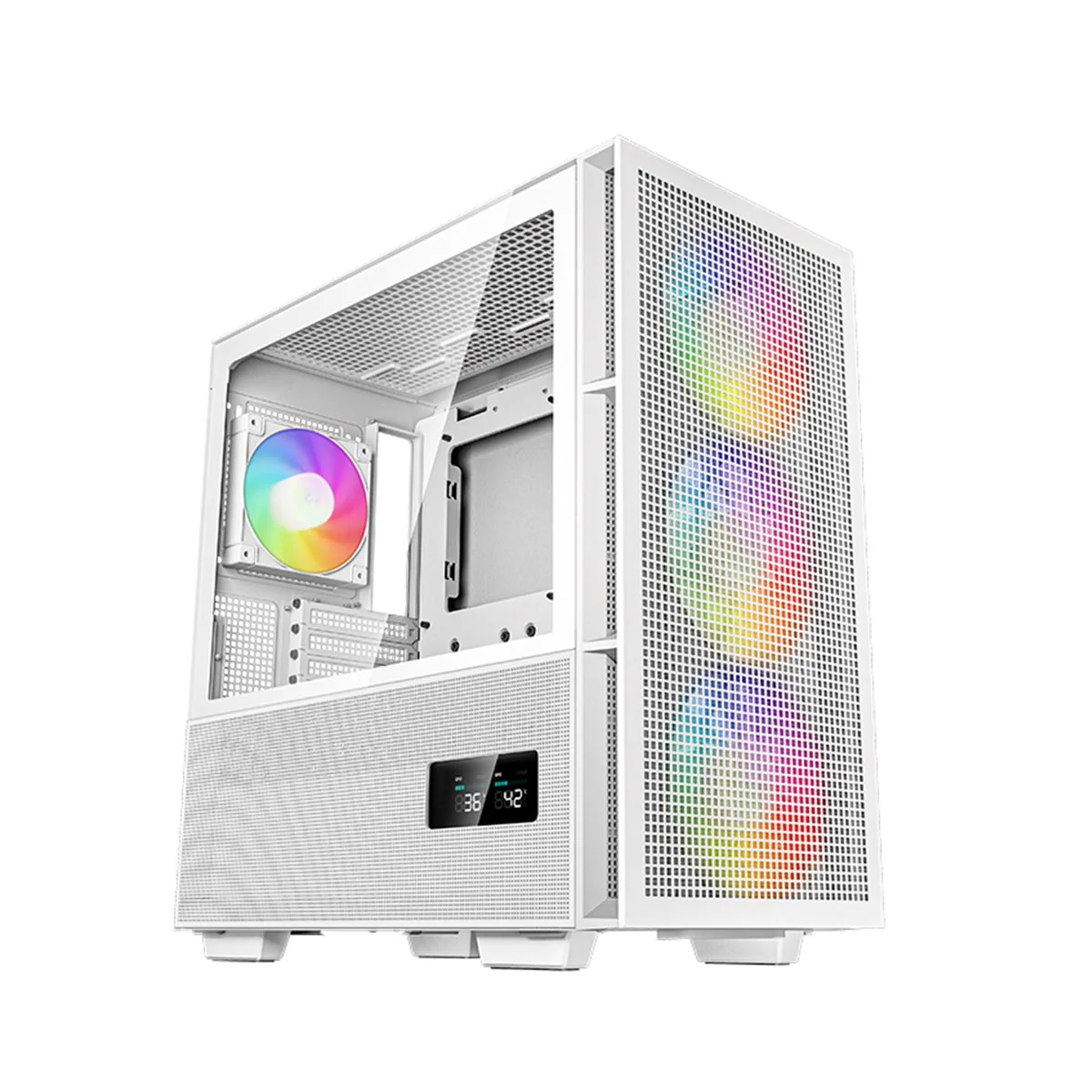 Kasë DeepCool CG530 4F / Mid-Tower / 4x120mm ARGB / USB Type-C / Xham i Temperuar - Bardhë 8