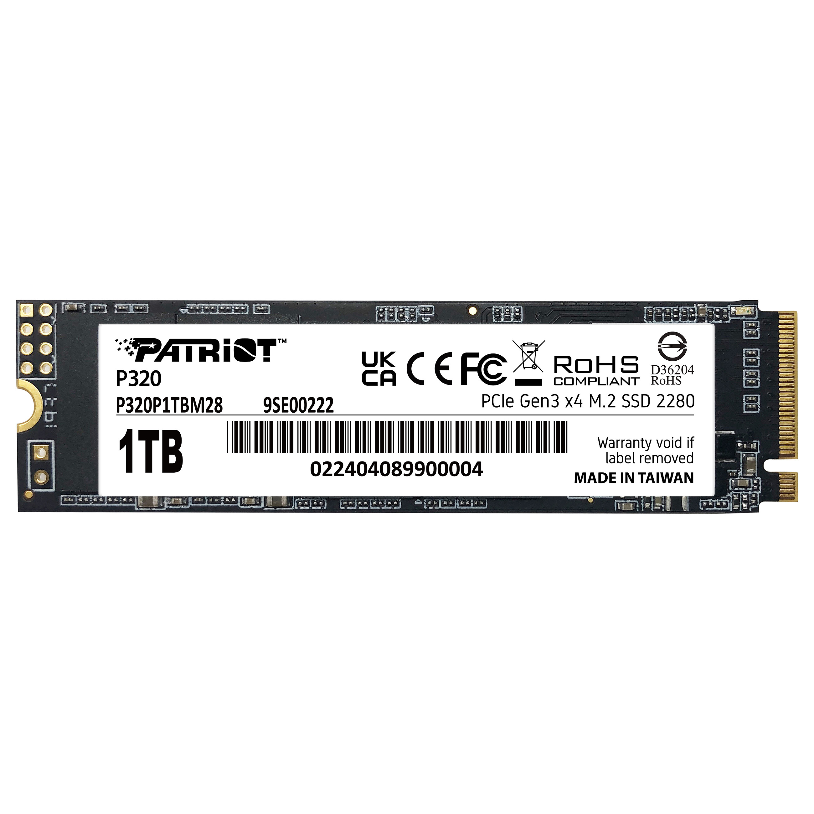 SSD e Brendshme M.2 / 1TB / Patriot P320 NVMe PCIe 3.0 x4 (2280)