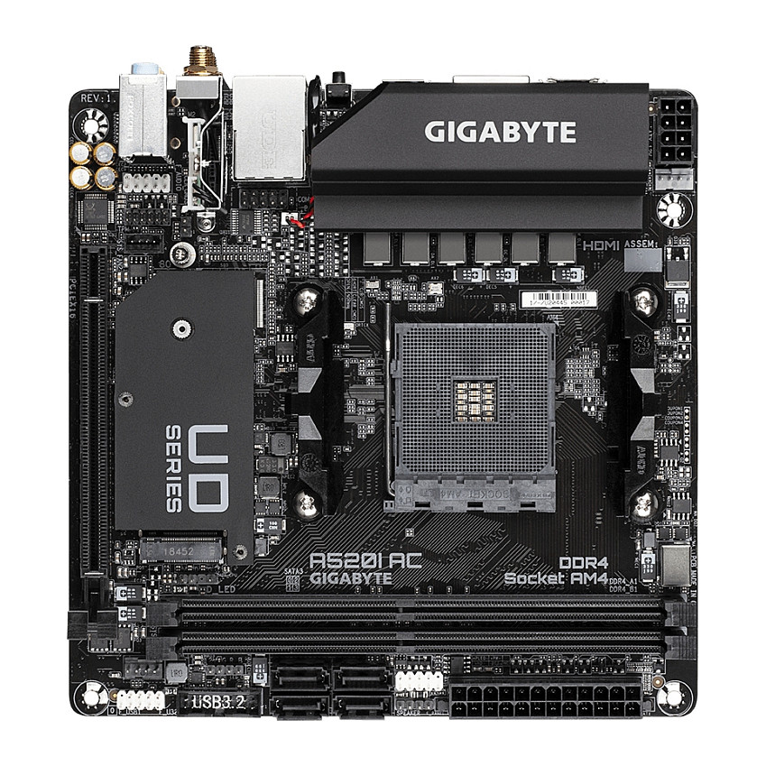 Pllakë Amë Gigabyte A520I AC thumbnail 2