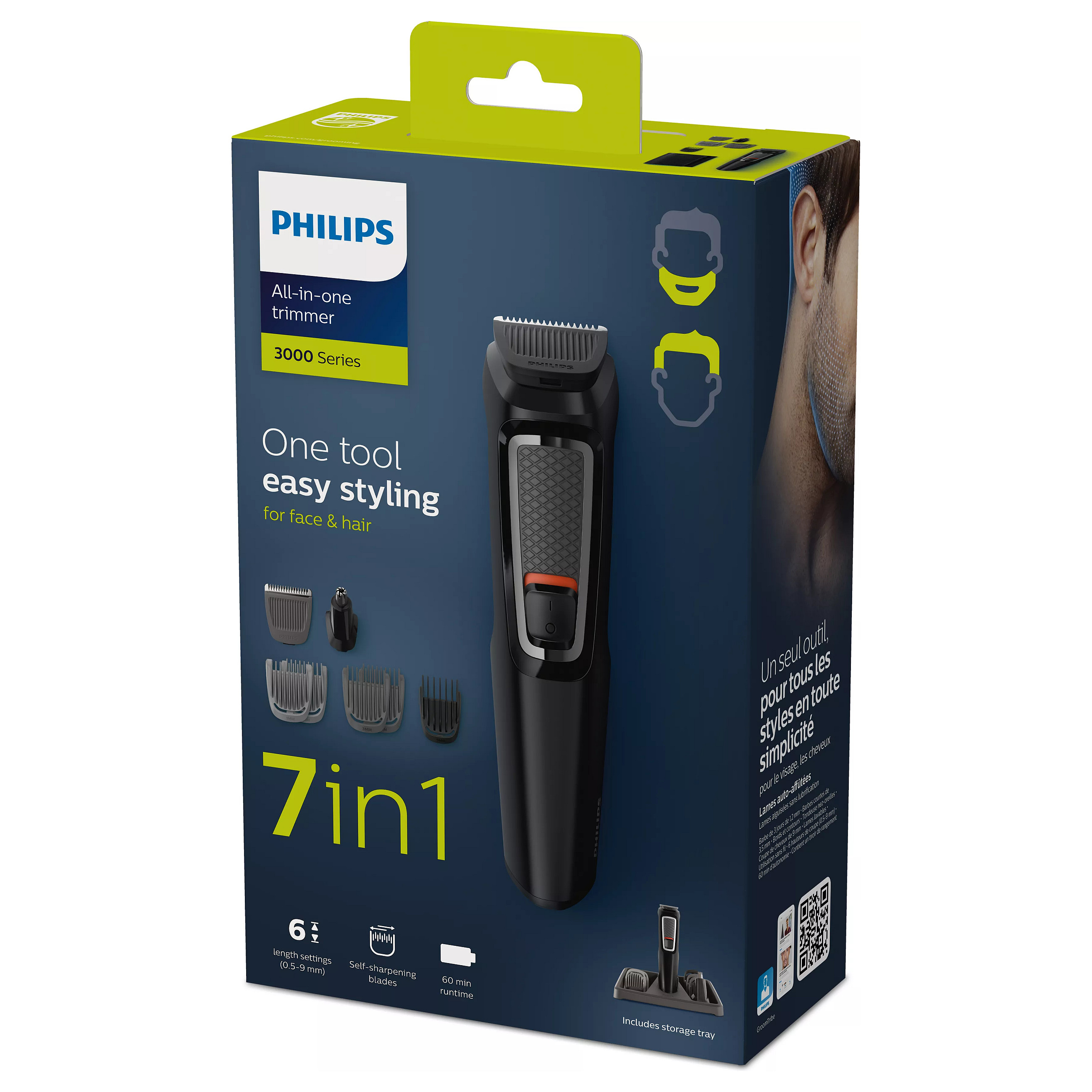 Makinë e Rrojës Philips Multigroom Series 3000 MG3721/14 / 7 në 1 / Për Fytyrë & Flokë – Zezë 4