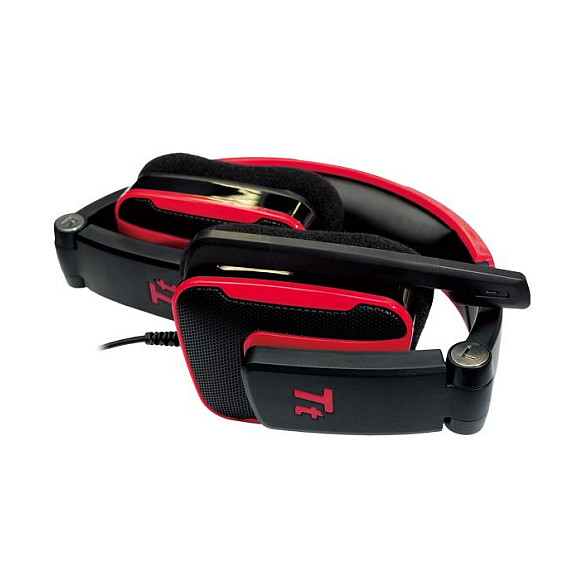 Kufje Gaming Tt eSPORTS Shock / 3.5mm / 40mm / Stereo / 32Ω / Mikrofon Boom / 3m - Zezë/Kuqe 3