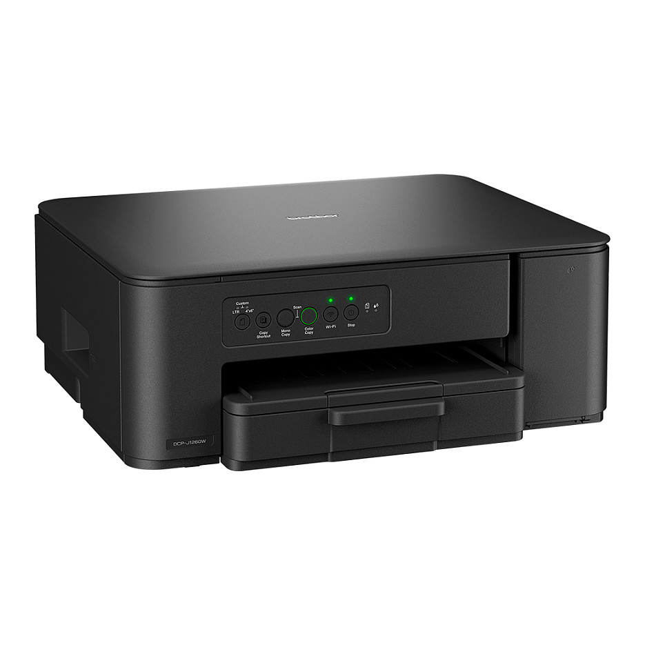 Printer Multifunksional Inkjet me Ngjyra Brother DCP-J1260W, A4, 16 ppm, Printim, Kopjim, Skanim, Wi-Fi, USB – Zezë