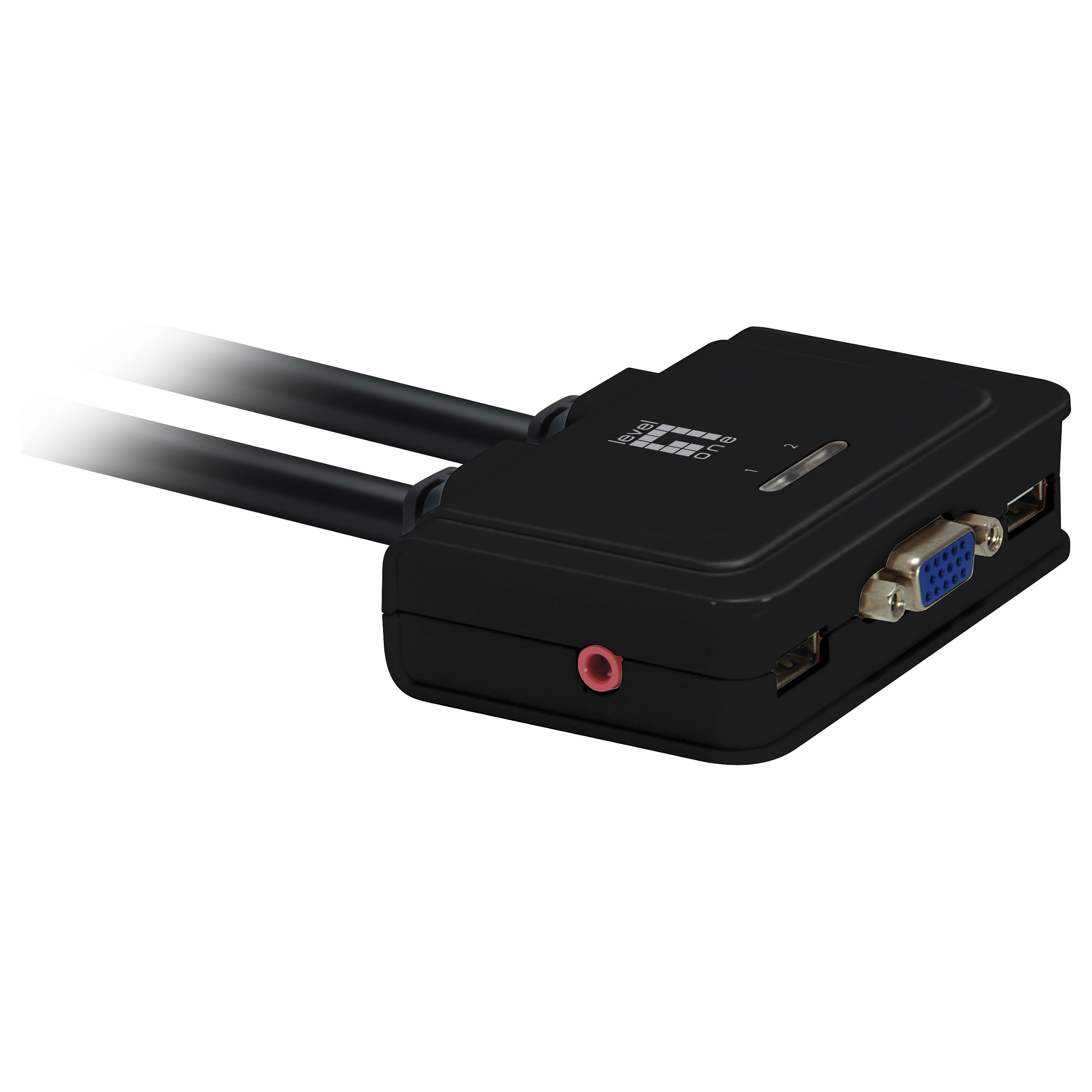 LevelOne KVM Switch / 2x USB + Audio thumbnail 2