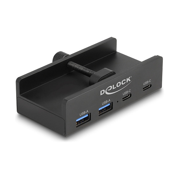 Hub DeLOCK 63252, USB-C Mashkull, 3x USB-A 5Gbps, USB-C PD 100W, Gigabit LAN - Gri 6