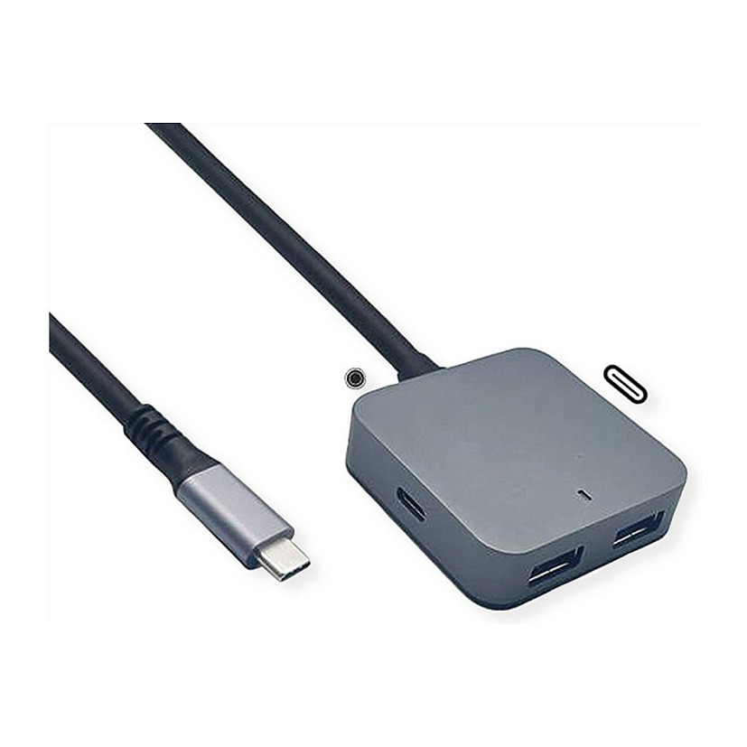 Hub VALUE 12.99.1116, 3x USB-A 3.2 Gen 1, Gigabit Ethernet, 5Gbps - Gri 3