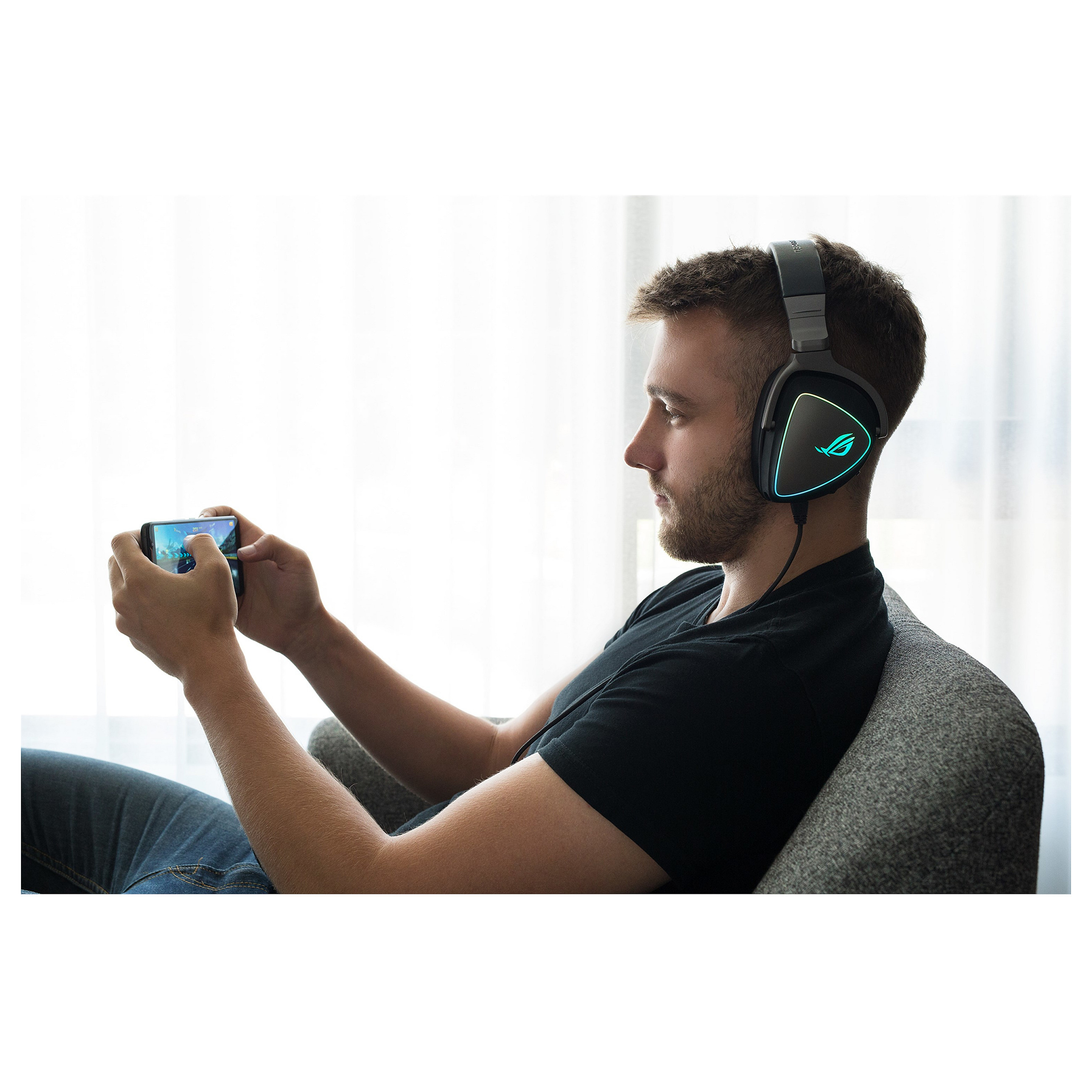 Kufje Gaming ASUS ROG Delta / USB-C / USB-A / 50mm / Hi-Res ESS Quad-DAC / RGB - Zezë 9