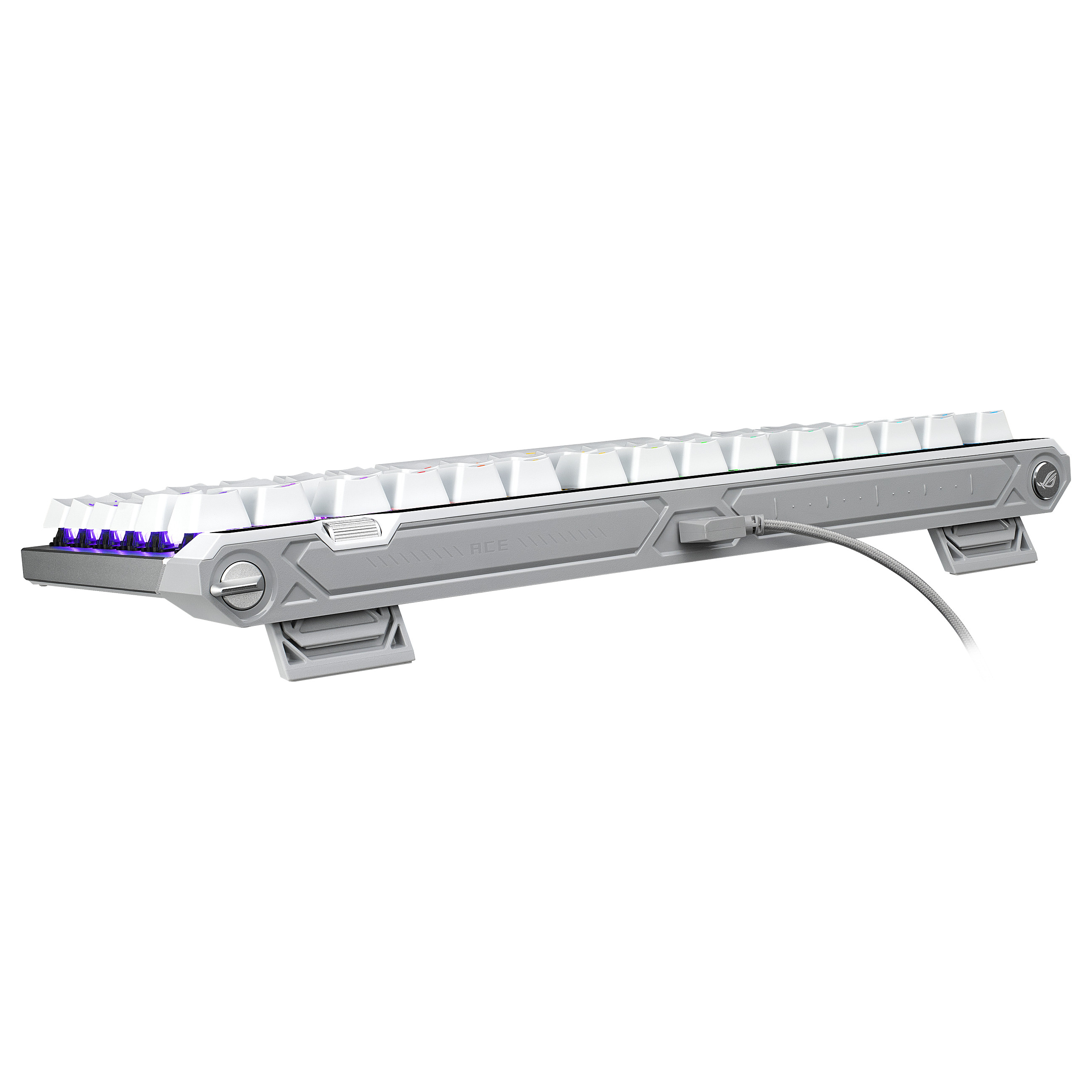 Tastierë Gaming ASUS ROG Falchion Ace 75 HE / Wired / QWERTZ (DE) / 75% / ROG HFX Magnetic / USB-C / 8000 Hz / RGB – Bardhë 6