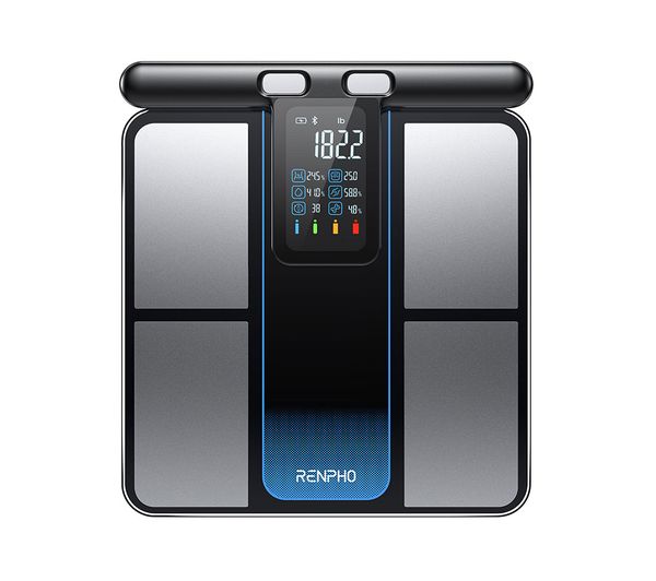 Peshore Inteligjente RENPHO MorphoScan, 180kg, Analizë e Përbërjes Trupore, 8 Elektroda BIA, Bluetooth, Aplikacion për Smartphone – Zezë/Argjend