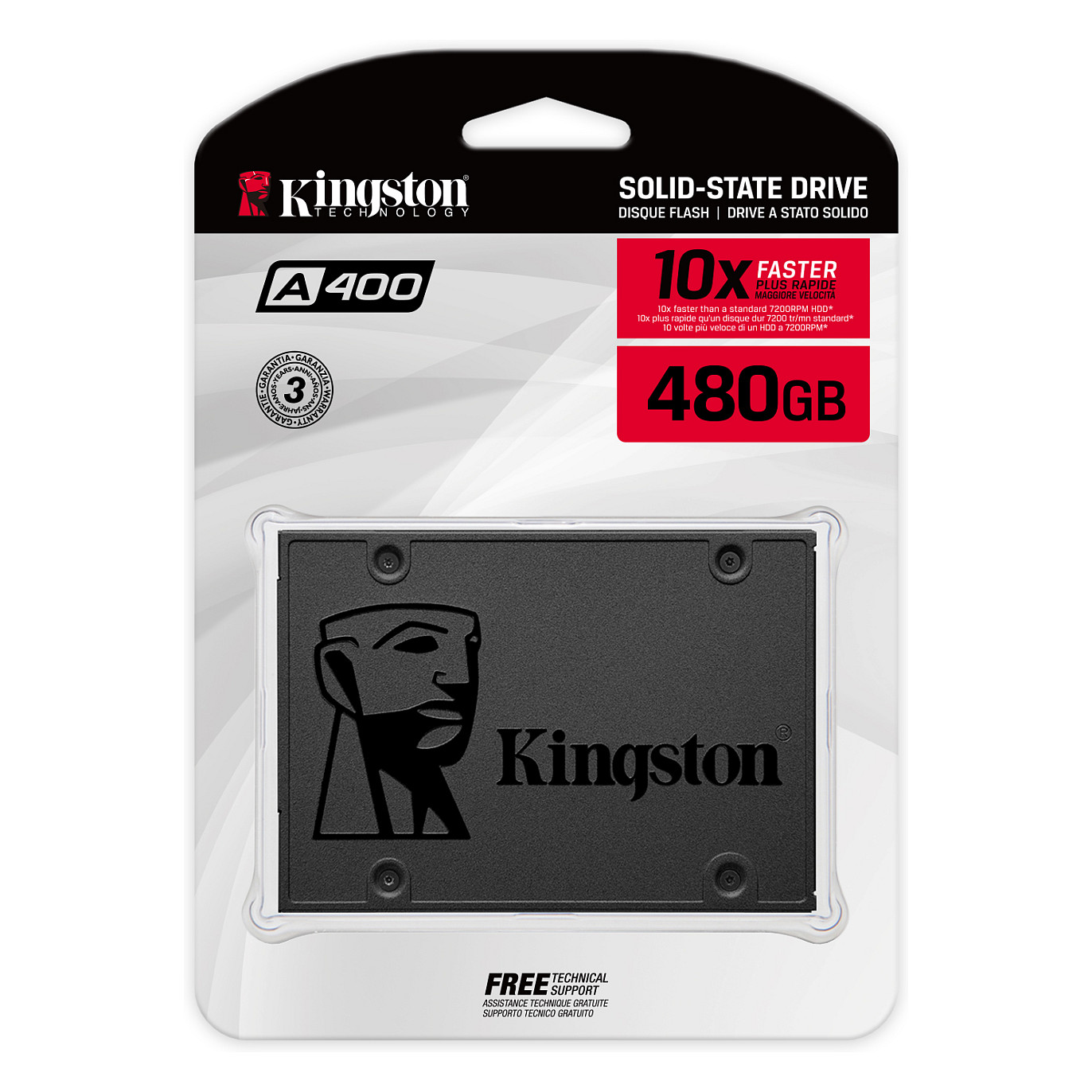 SSD 2.5" 480GB Kingston Now A400 thumbnail 4