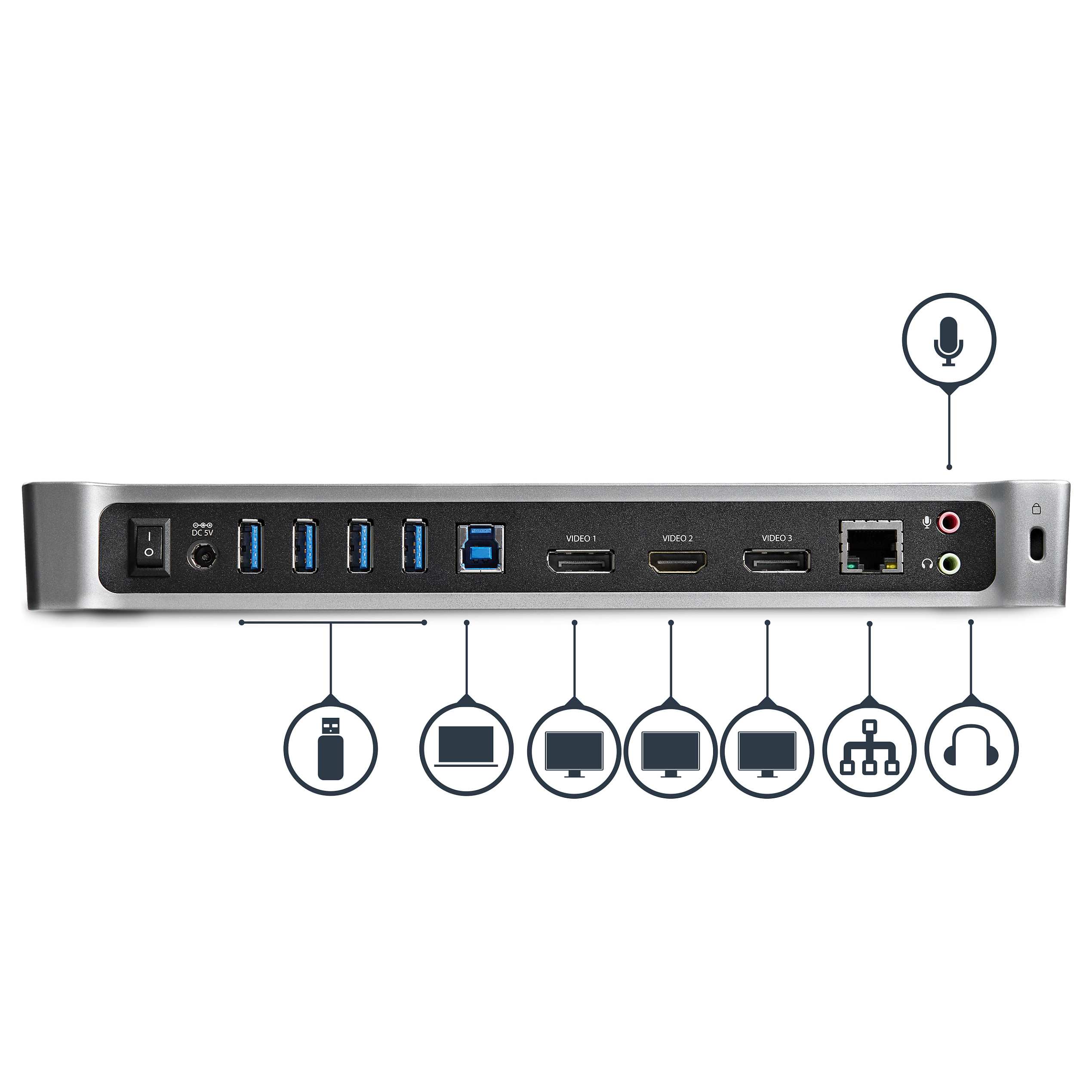 Docking Station for Laptop StarTech Triple-Video thumbnail 4