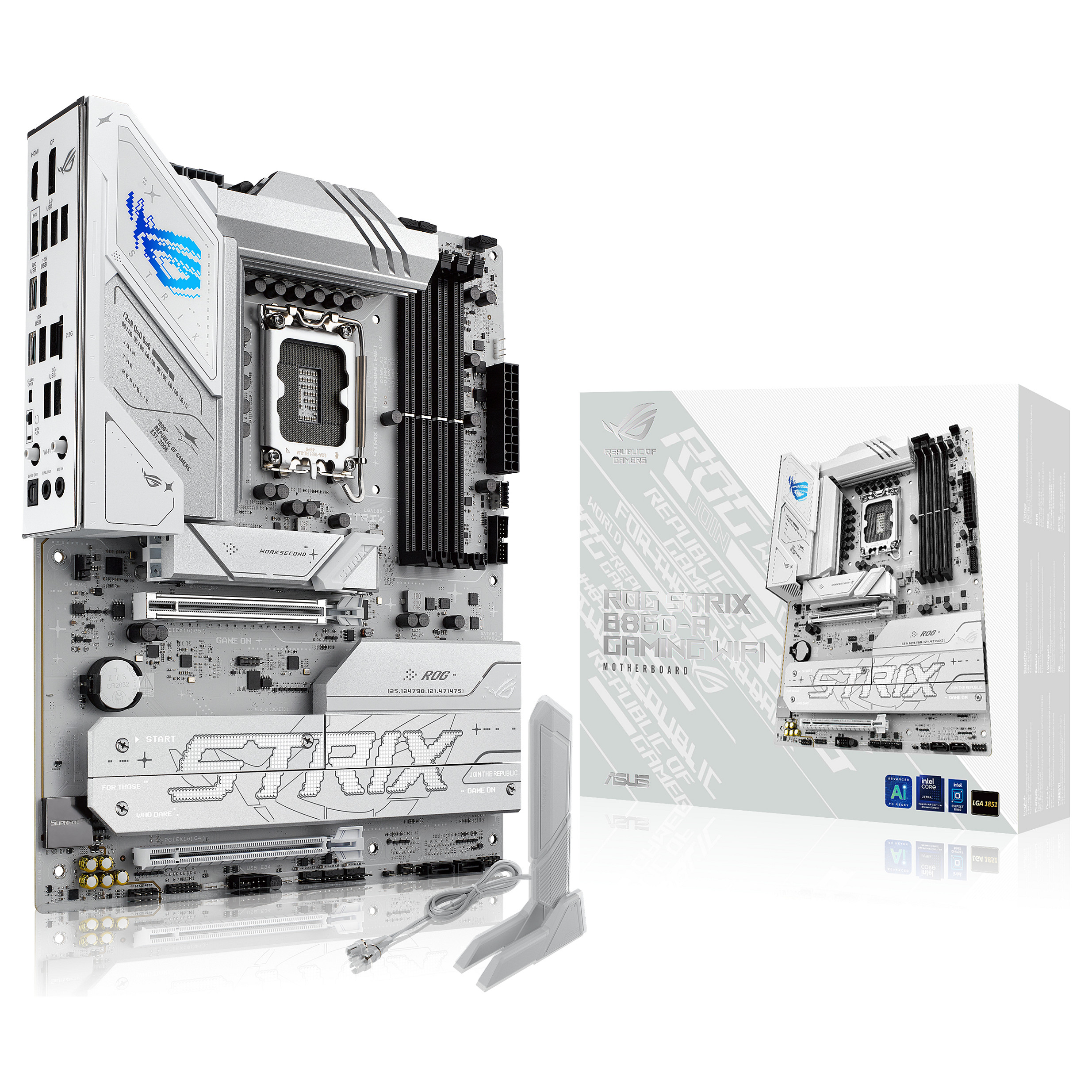 Pllakë Amë MB Intel LGA1851 ASUS ROG STRIX B860-A GAMING WIFI DDR5