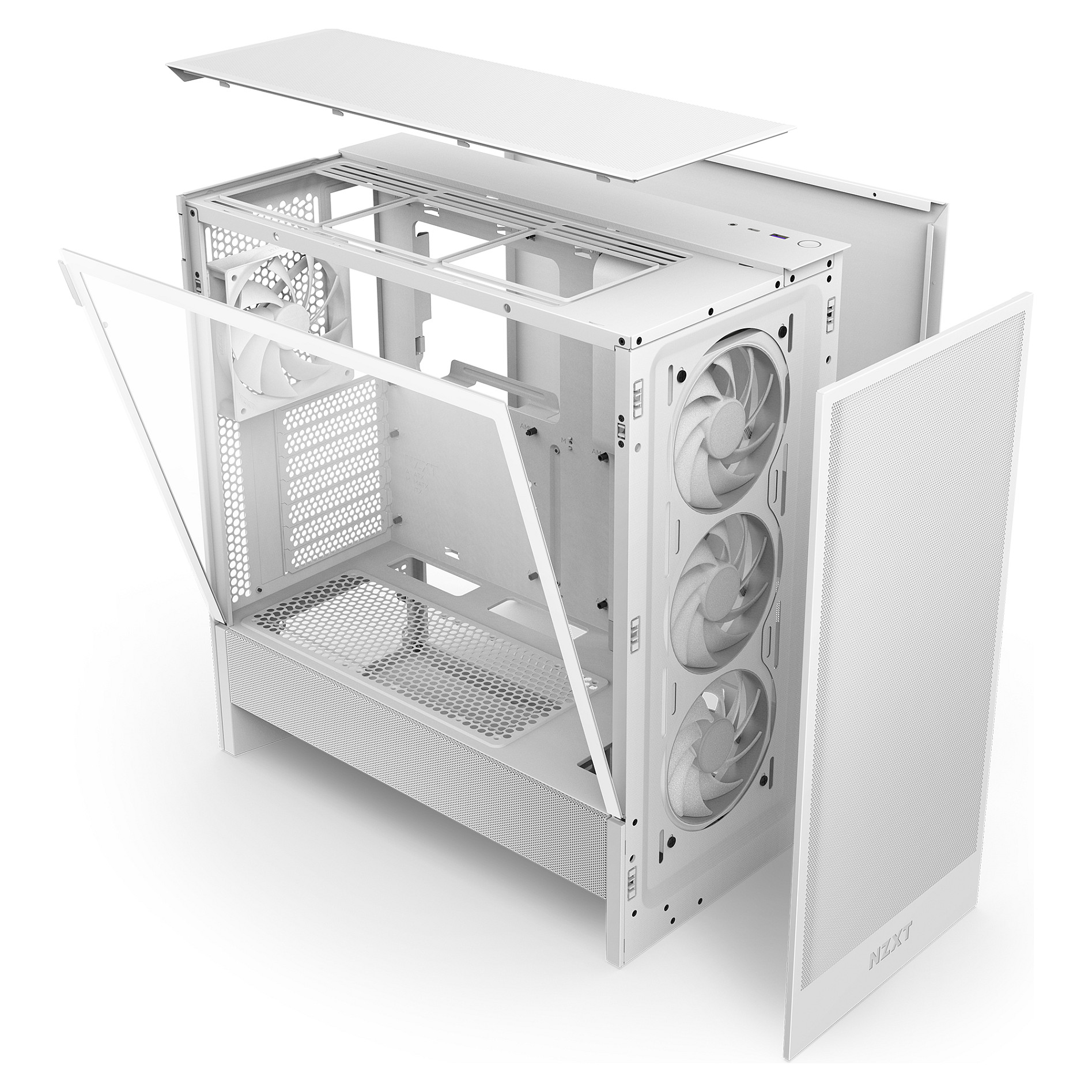 Kasë NZXT H5 Flow CC-H52FW-01 -Bardhë thumbnail 6