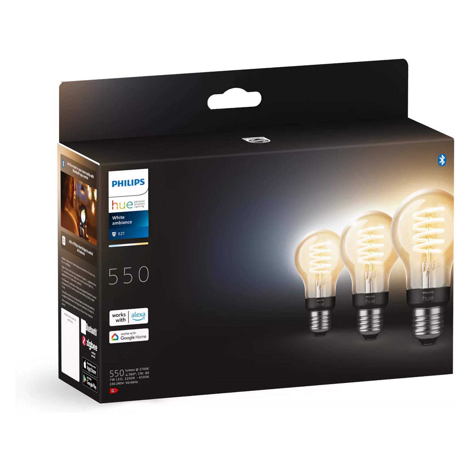 Dritë e Mençur Philips Hue White Ambiance E27 Filament / 3 Copë thumbnail 3