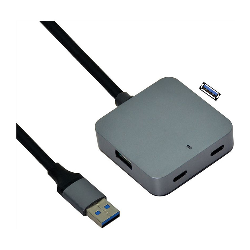 Hub USB-A VALUE 14.99.5015, 4x USB-A 2.0, 480 Mbps, Kabllo 30 cm, Korpus Plastik – Argjend 7