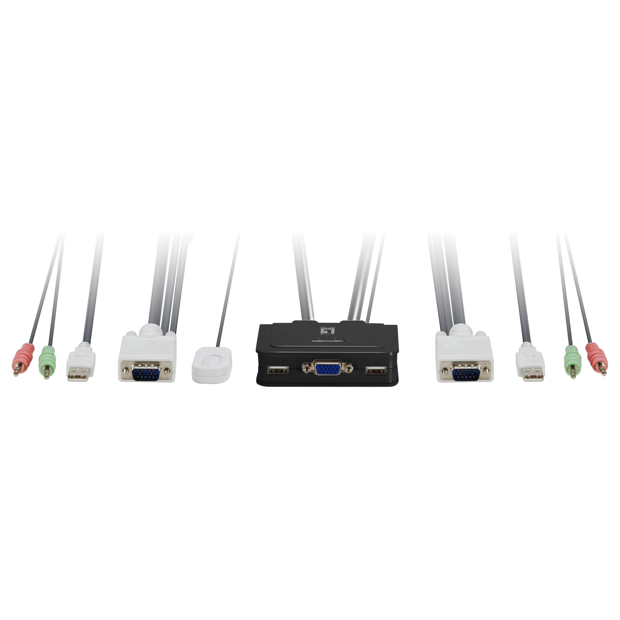 LevelOne KVM Switch / 2x USB + Audio