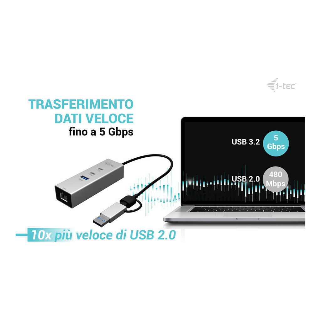 i-Tec - hub - 3 ports 9