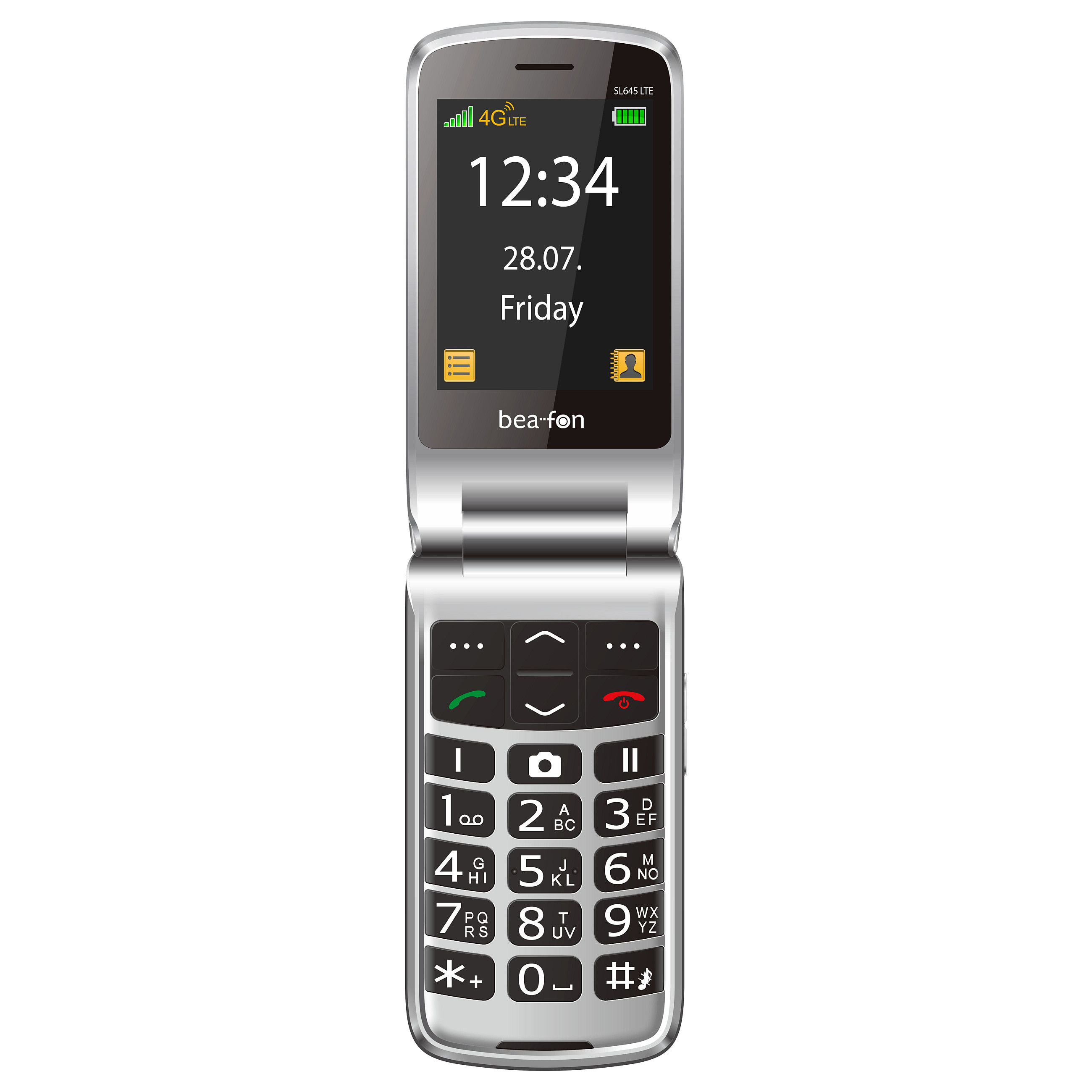 Telefon i thjeshtë Beafon SL645 LTE - Zezë/Argjendi thumbnail 2