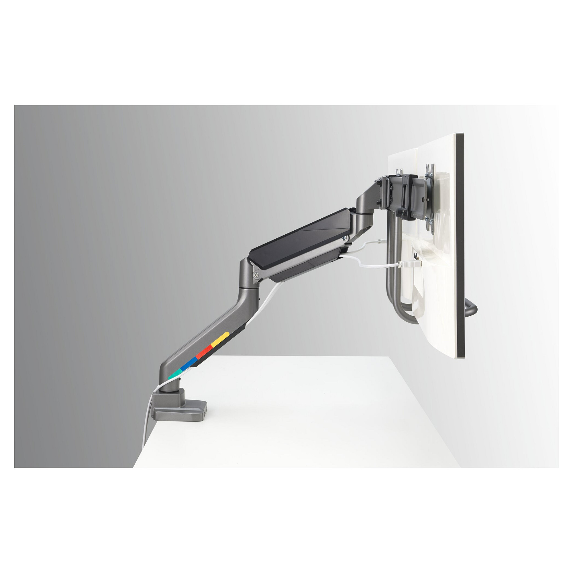 Mbajtëse për Monitor Kensington SmartFit K58272WW / 2 Monitorë / deri 32" / deri 9kg për Monitor / VESA 75x75 & 100x100 / Gas Spring / Rotacion 180° - Hiri 4