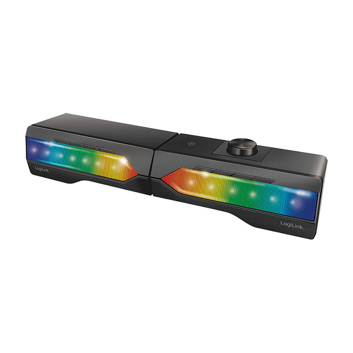 Soundbar LogiLink SP0059, 6W, Bluetooth, USB, Ndriçim RGB – Zezë 2