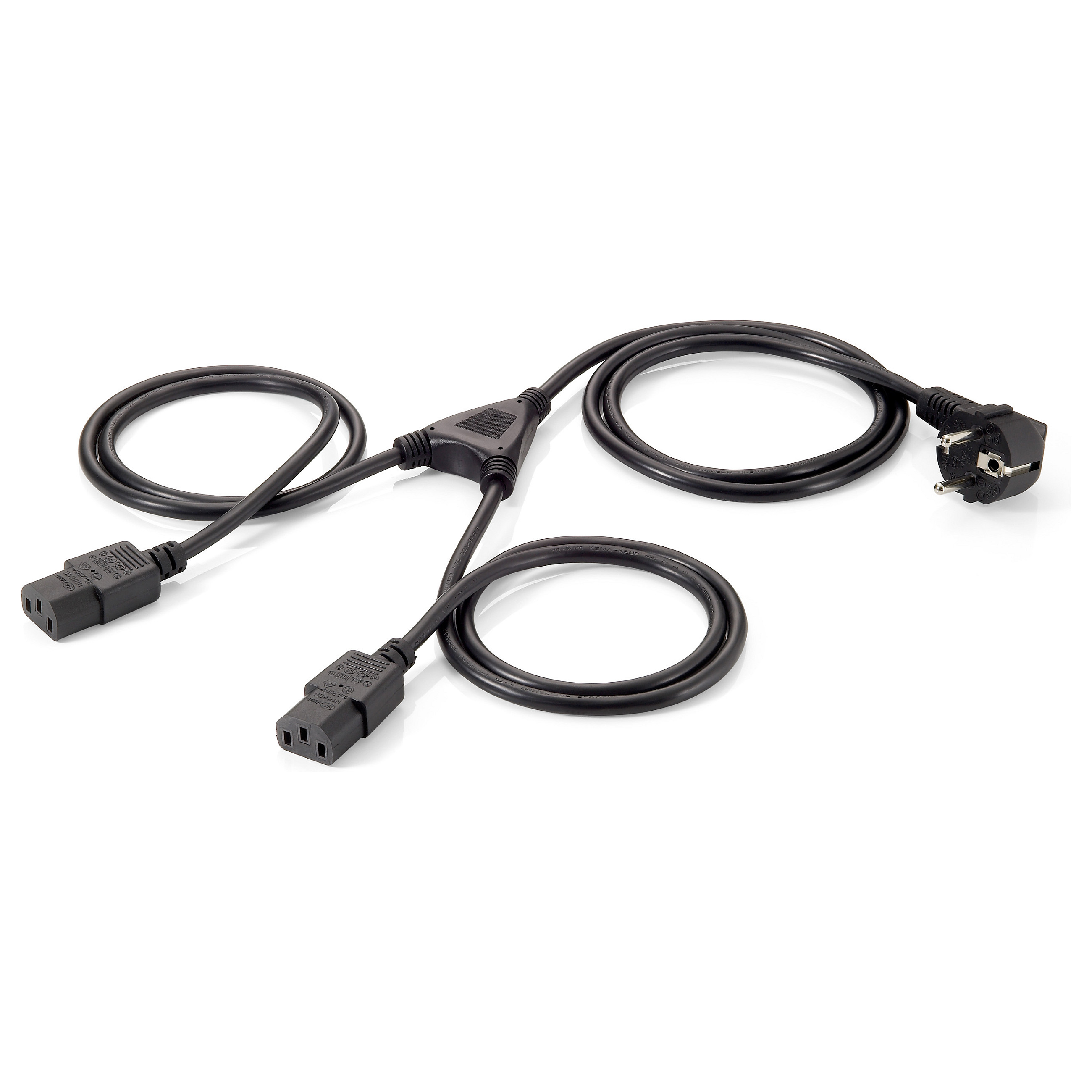 Kabllo për Furnizim me Energji Equip 112151, Schuko CEE 7/7 në IEC C5 (Mickey Mouse), 3 m, 3x0.75 mm², 2.5 A, 250 V – Zezë 7