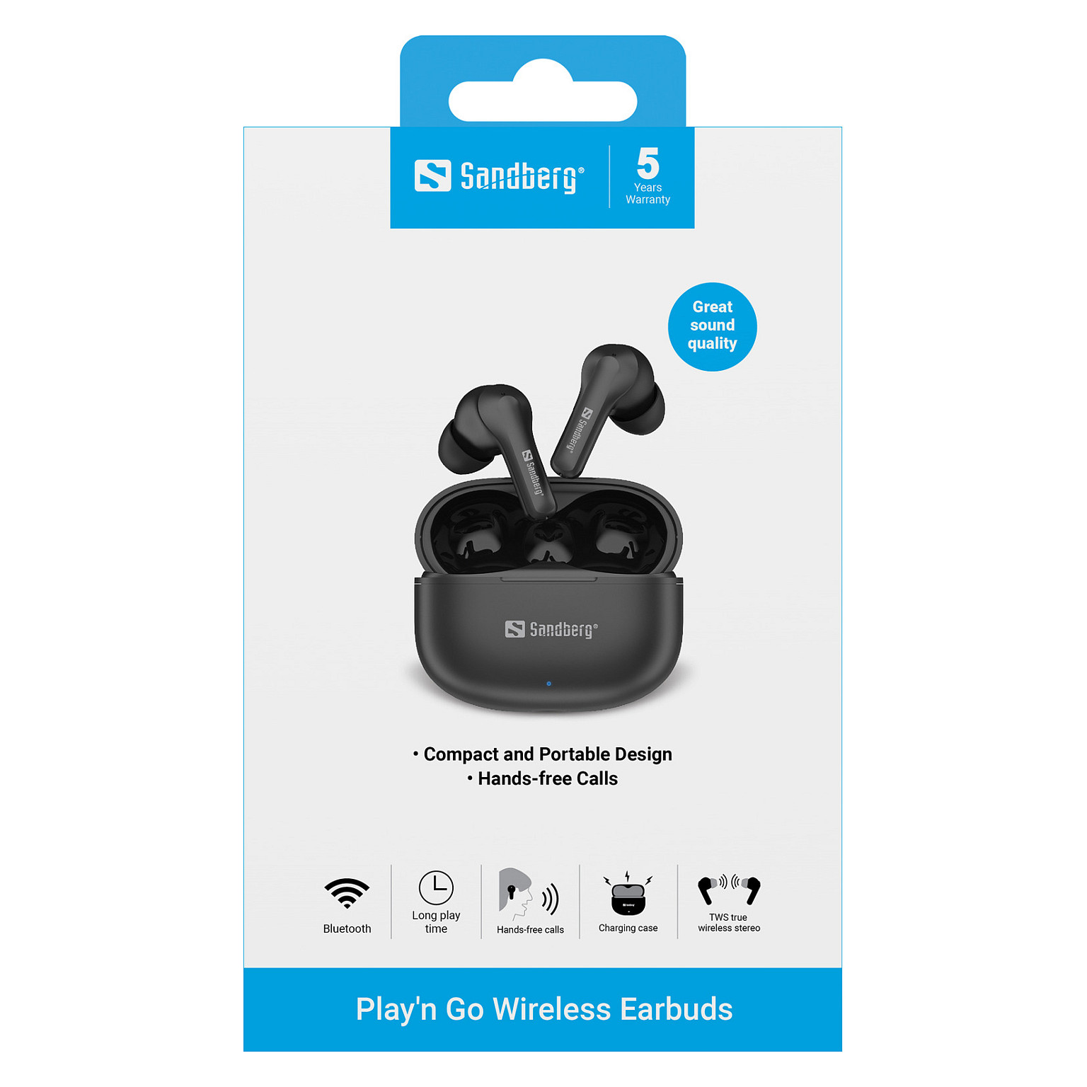 Kufje pa kabllo Sandberg Play'n Go 126-51 / TWS / Bluetooth 6.0 / 10mm / 20-20000Hz - Zezë 4