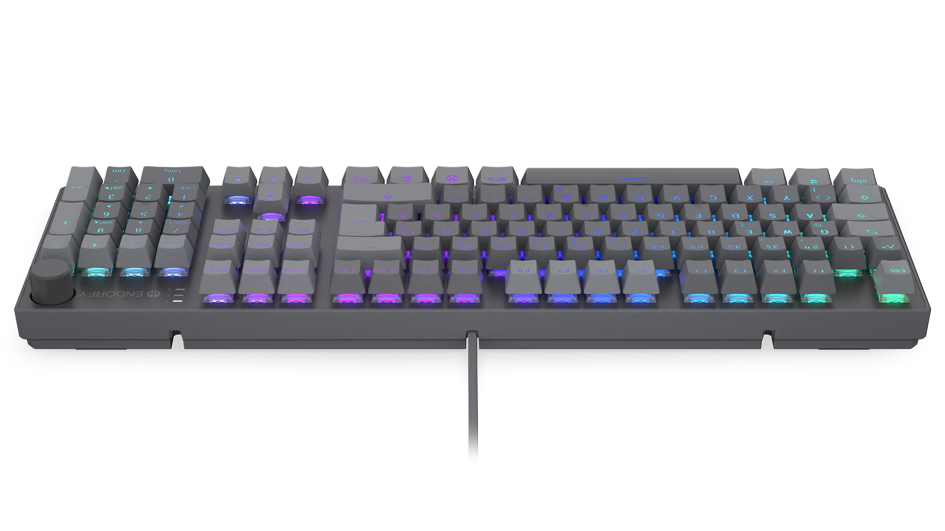 Tastierë Gaming ENDORFY Thock V2 / Wired / DE / Mekanike / Red Switches / ARGB / 104 Taste - Gri 5