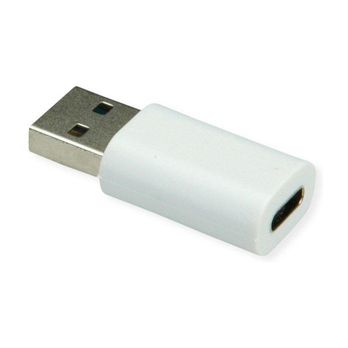 Adapter USB VALUE 11.99.8339, USB-A Mashkull në USB-C Femër, Data Blocker - Bardhë 3