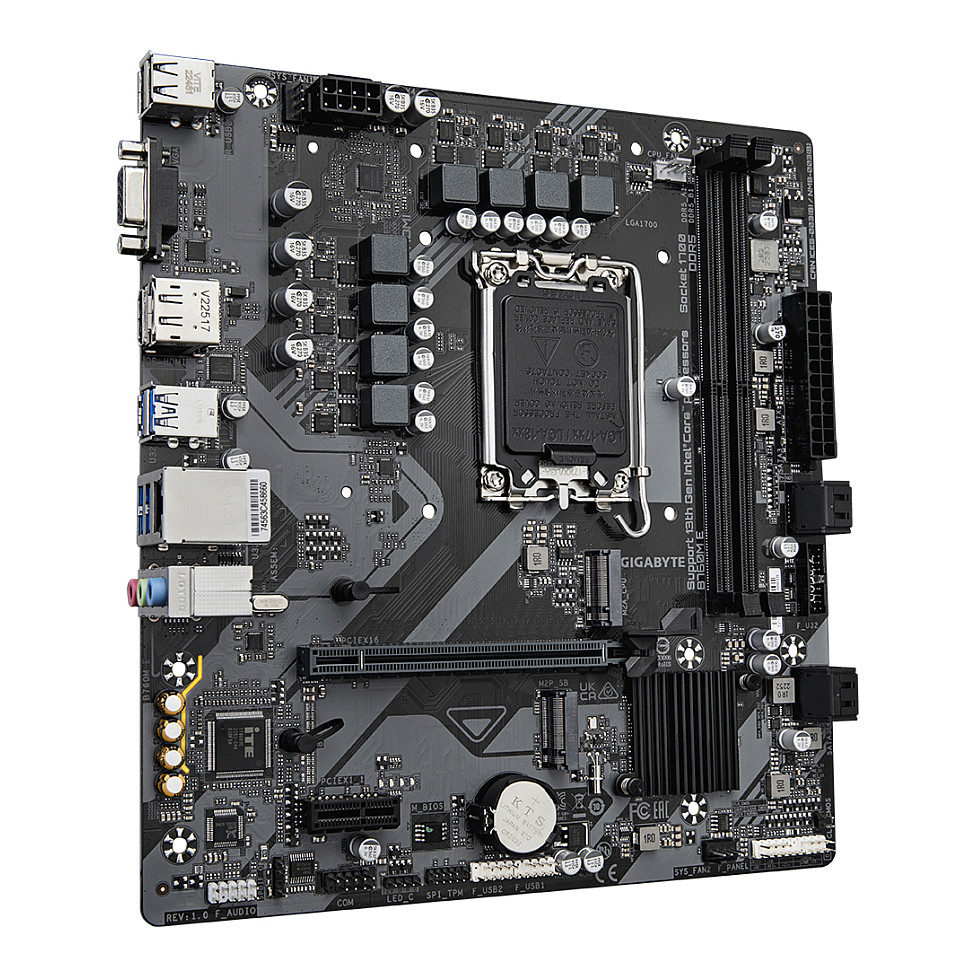 Pllakë Amë MB Intel Gigabyte B760M E / Intel Socket 1700 / DDR5 / mATX / HDMI+VGA+DP thumbnail 3