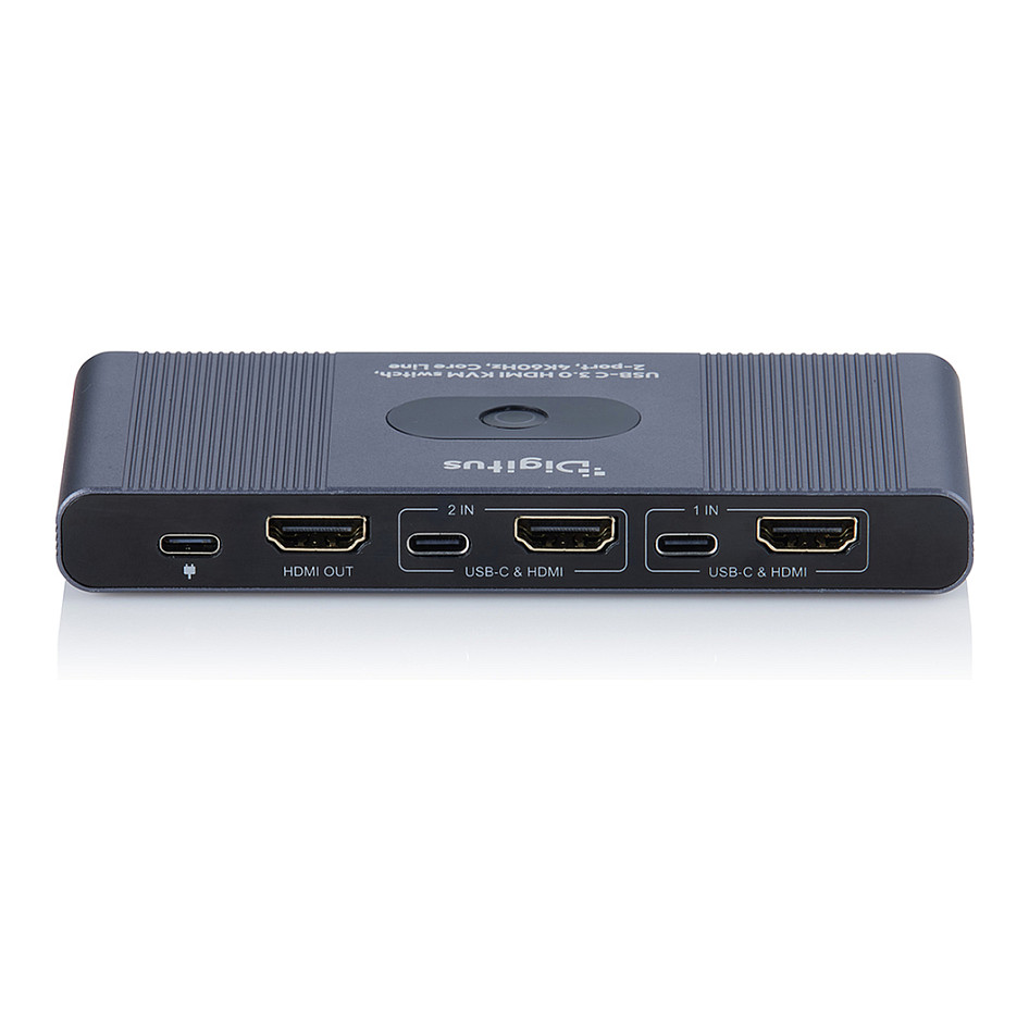 DIGITUS DS-12855 KVM Switch USB-C/HDMI 2-Port 4K@60Hz me USB 3.0 dhe Audio thumbnail 2