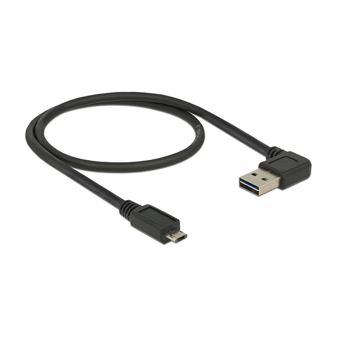 Kabllo USB DeLOCK 85164, USB 2.0, USB-A në USB Micro-B, 0.5 m - Zezë 2