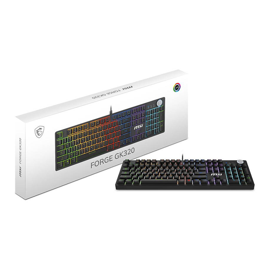 MSI FORGE GK-320 RED Gaming Keyboard. verkabelt thumbnail 5