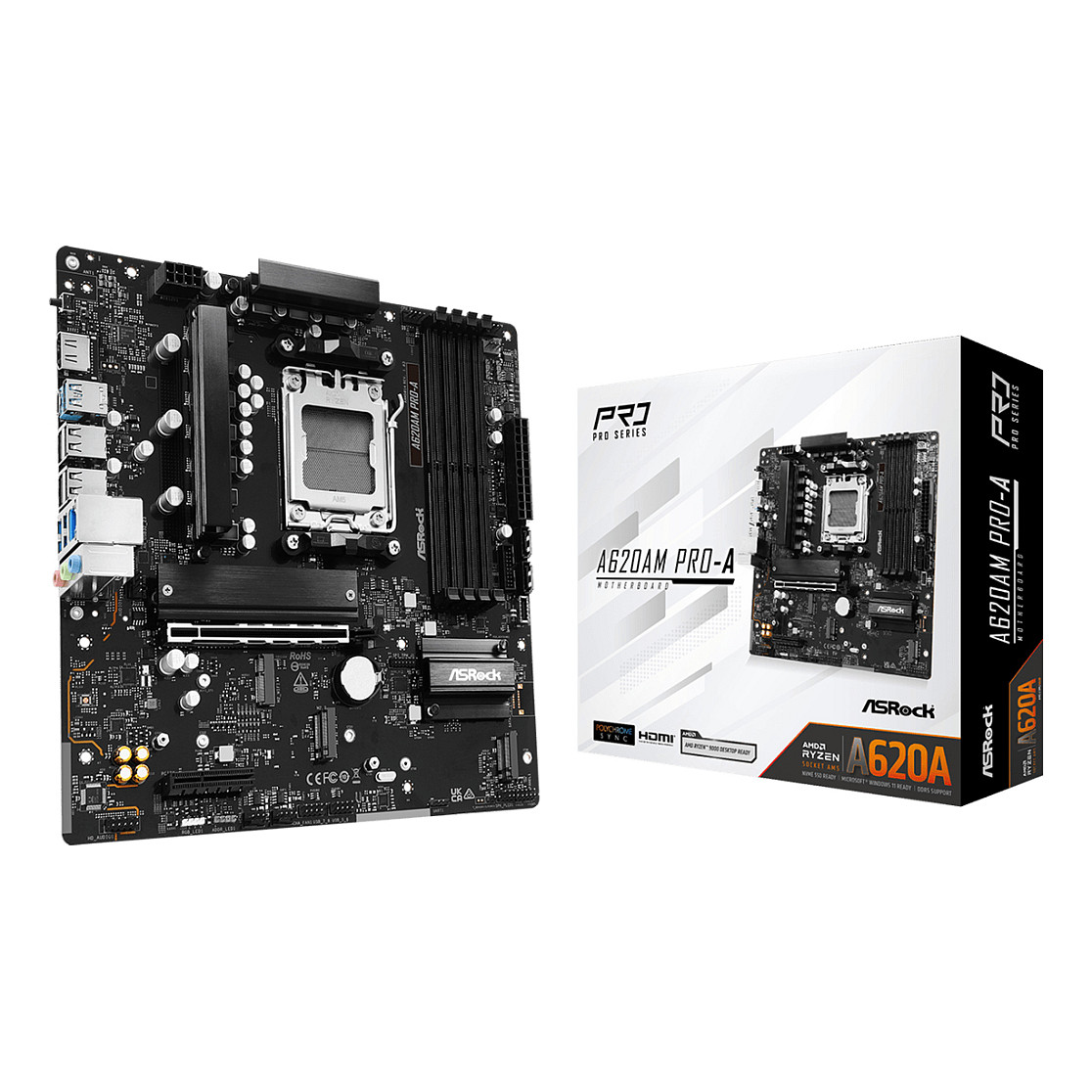 Pllakë Amë AMD AM5 ASRock A620AM Pro‑A / mATX / DDR5 / HDMI