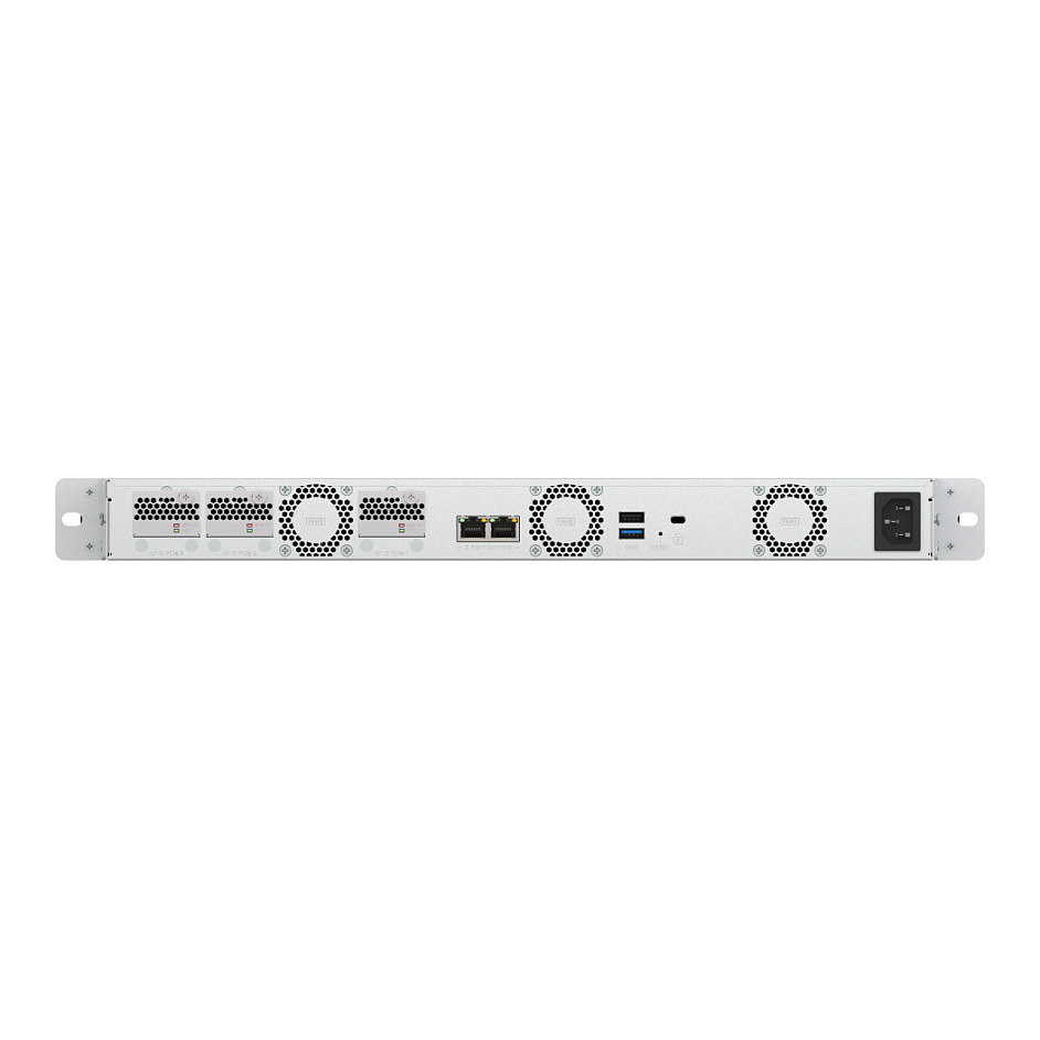 NAS QNAP TS-h765eU-8G, Atom x7405C, 8GB DDR5 ECC, 4 Bay SATA, 3 × M.2 NVMe, 2 × 2.5GbE, 1U Rackmount - Argjend 9