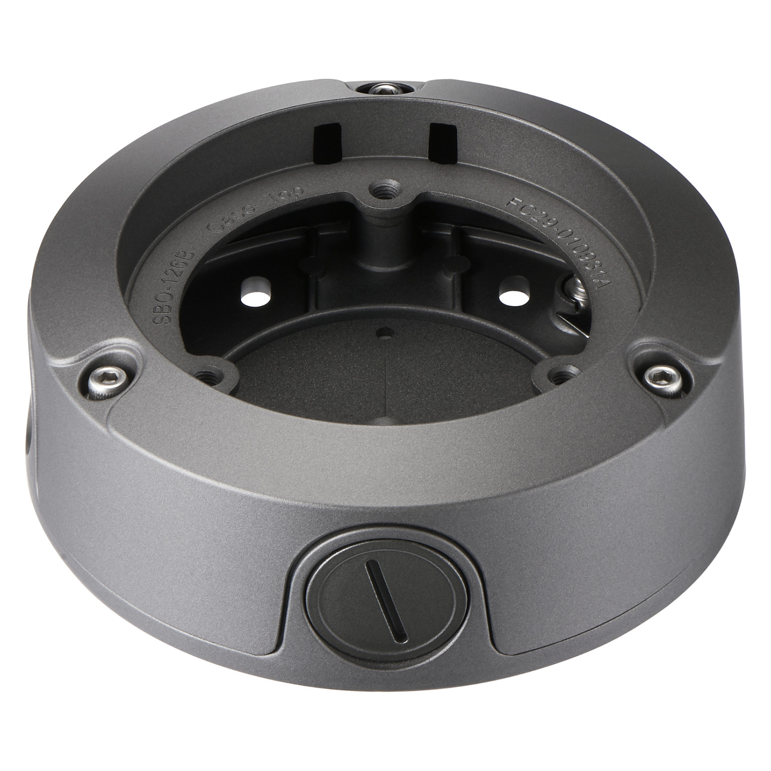 Kuti Lidhëse për Kamera Sigurie Hanwha Wisenet SBO-100B1, Ø125.6 mm, 45 mm, Aluminium - Zezë 3