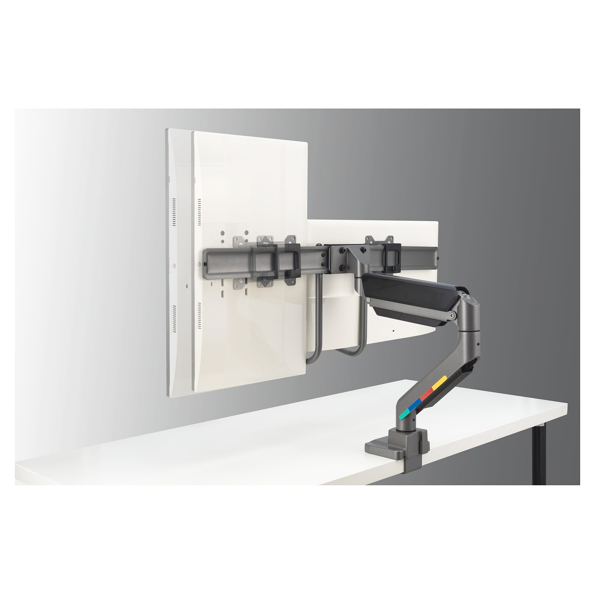 Mbajtëse për Monitor Kensington SmartFit K58272WW / 2 Monitorë / deri 32" / deri 9kg për Monitor / VESA 75x75 & 100x100 / Gas Spring / Rotacion 180° - Hiri 6