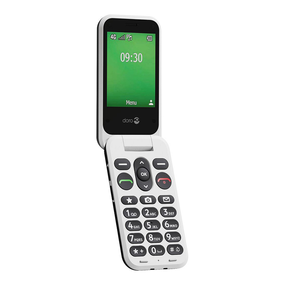 Telefon i thjeshtë Doro Leva E30 LTE - Zezë / Bardhë thumbnail 4