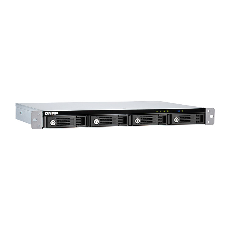 QNAP TS-433eU-4G 4-Bay 1U Short-Depth Rack NAS Server – ARM Cortex-A55, 4GB DDR4, Dual 2.5GbE 4