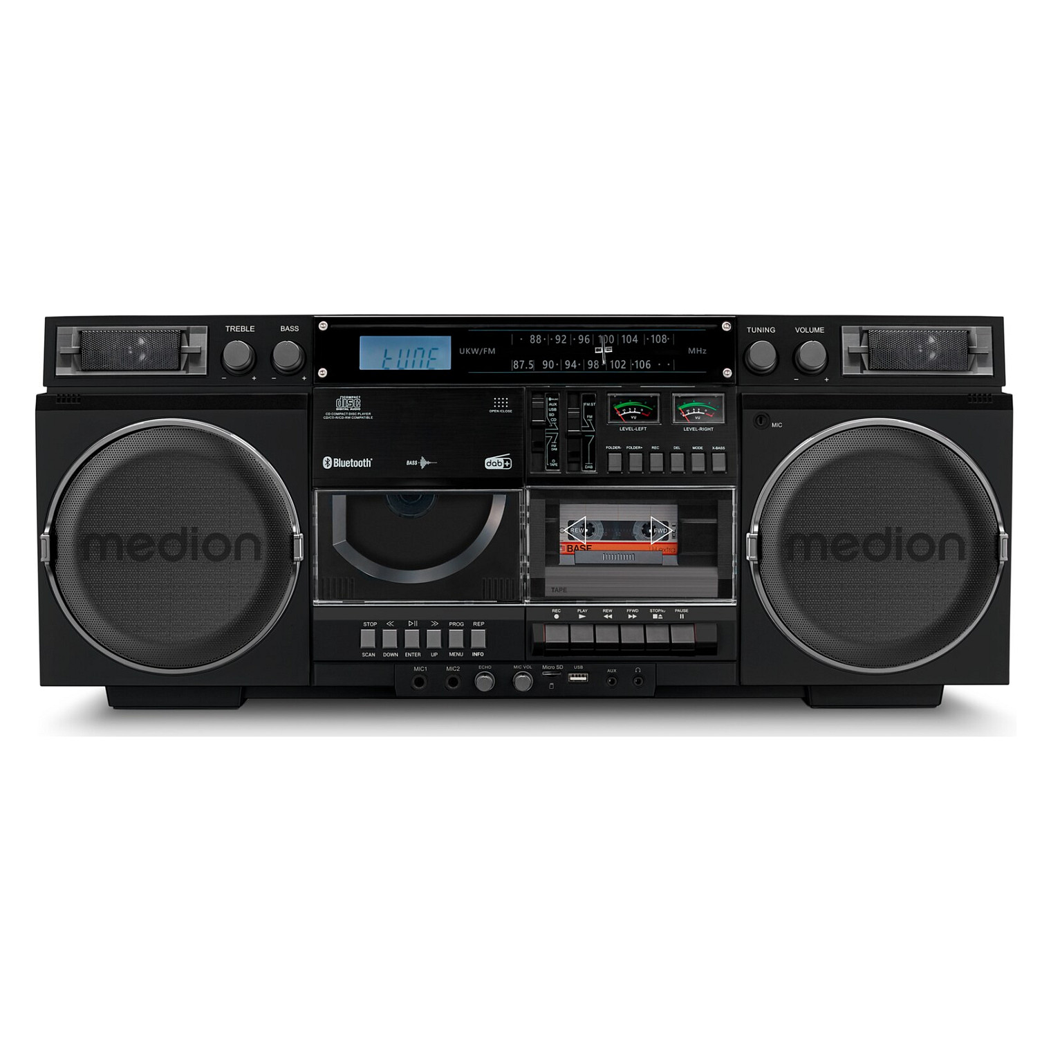 Altoparlant Medion LIFE P66538, 20W RMS, Bluetooth 5.3, DAB+, FM, CD, USB, microSD - Zezë 2