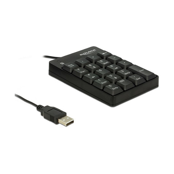 NumPad me kabllo / DELOCK / USB / 19 Taste - Zezë