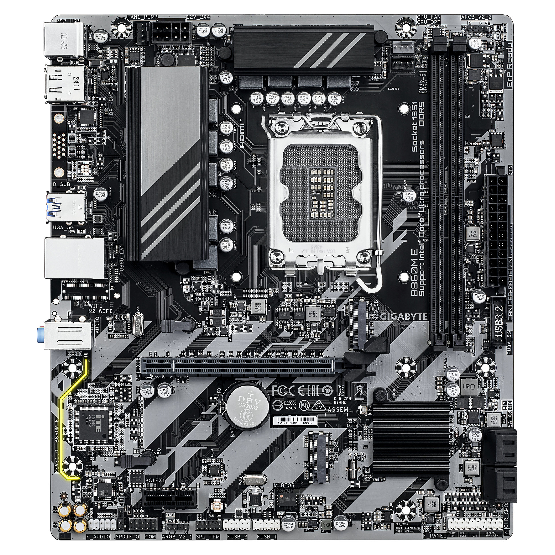 Pllakë Amë Intel Gigabyte B860M E / LGA1851 (D) thumbnail 2