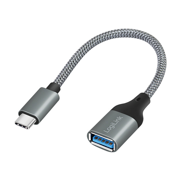 Kabllo USB LogiLink USB-C > USB 3.2 (ST-BU) 0.15m Adapter Gri