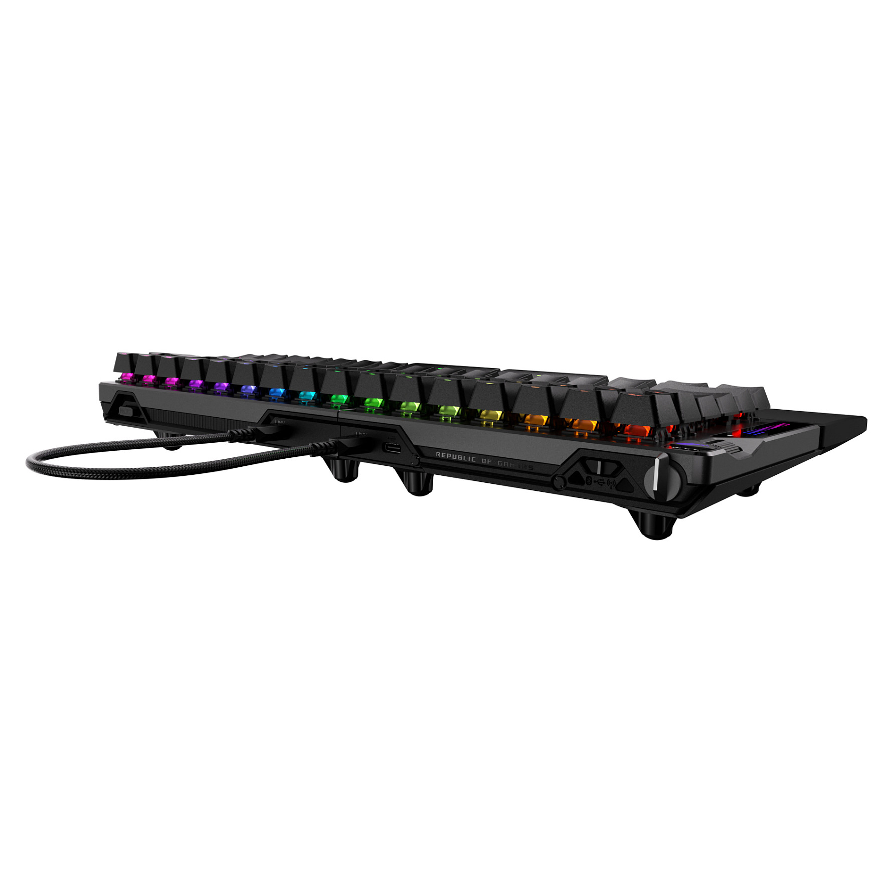 Tastierë Gaming ASUS ROG Falcata / USB + 2.4 GHz + Bluetooth 5 / Mekanike Magnetike ROG HFX V2 / 75% / QWERTZ / German / RGB - Zezë 7