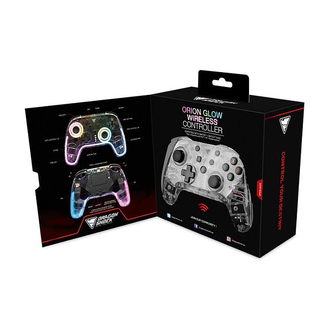 Kontroller Nintendo Dragonshock Orion Glow Wireless RGB Switch – Zezë 7