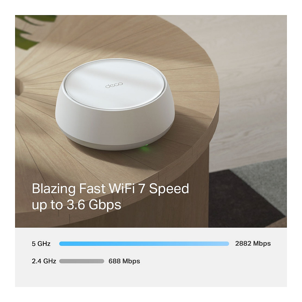 TP-Link Deco BE22 (3-Pack) BE3600 Wi-Fi 7 Mesh – Dual-Band, 2882Mbps 5GHz + 688Mbps 2.4GHz 4