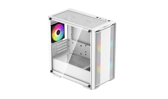 Kasë DeepCool CC360 ARGB / Micro-ATX / M-ATX-Mini-ITX / 3x120mm ARGB / Mesh / Xham i Temperuar - Bardhë 3
