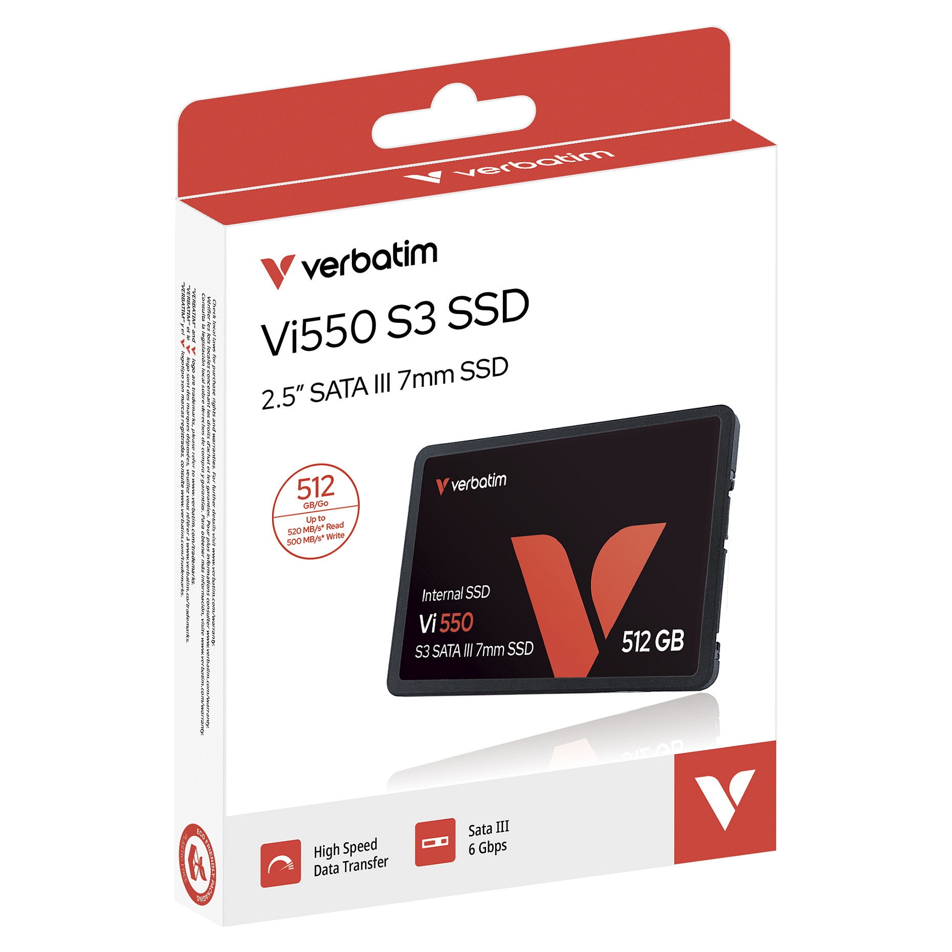SSD e Brendshme Verbatim / Vi550 S3 Phison / 512GB / 2.5" / SATAIII